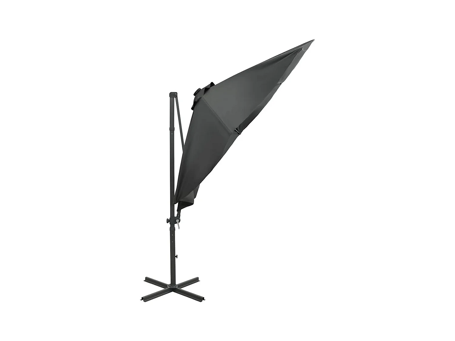 Remko  Zweefparasol met paal en LED-verlichting 300 cm antracietkleur