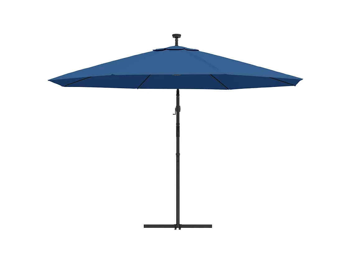 Carrickboy  Parasol de jardin en porte-à-faux avec lumières LED bleu azuré