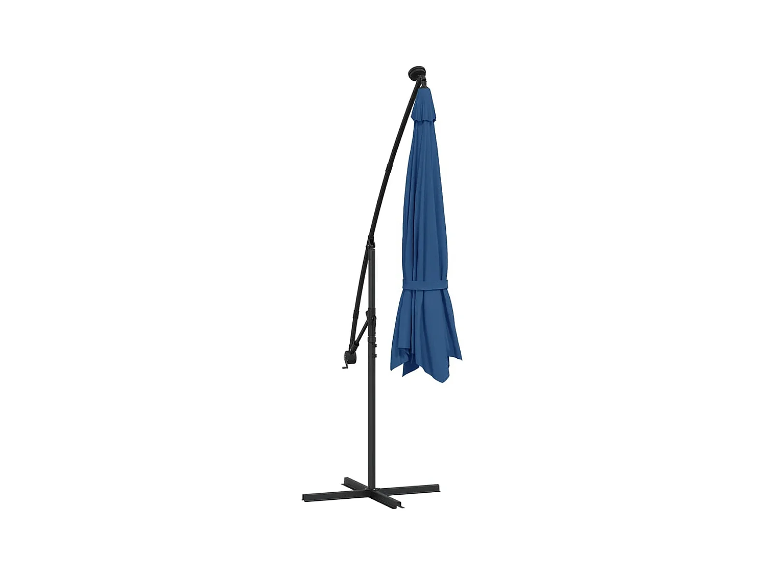 Carrickboy  Parasol de jardin en porte-à-faux avec lumières LED bleu azuré