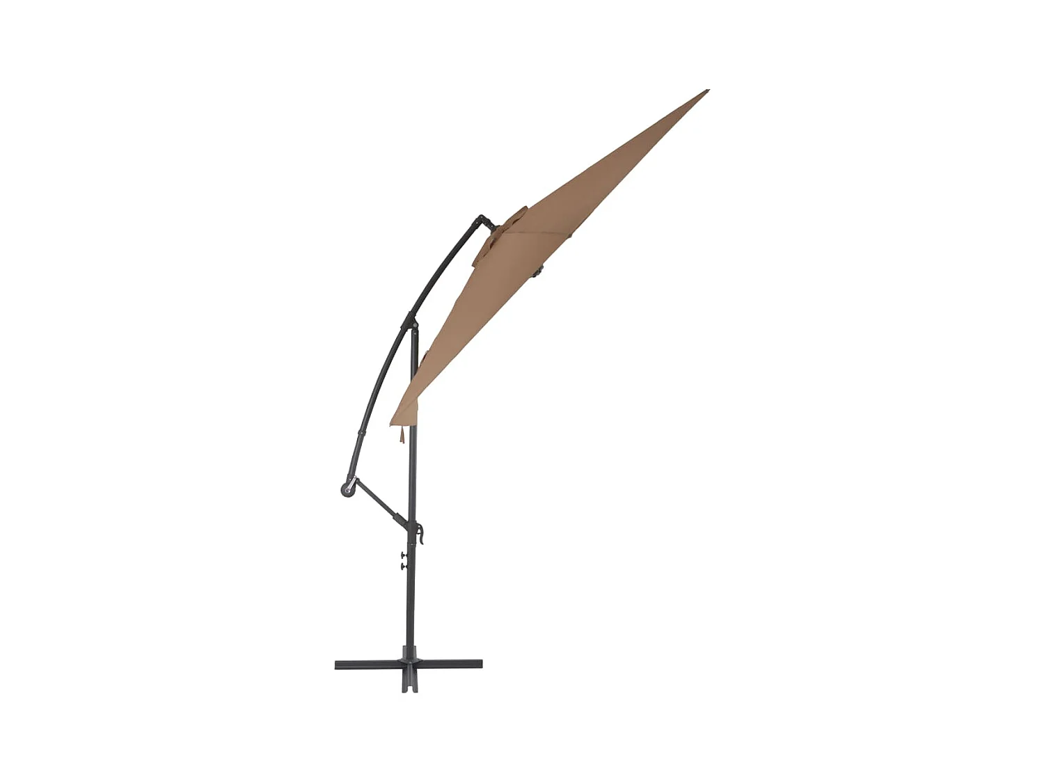 Kristine Marie  Parasol de jardin en porte-à-faux et poteau en aluminium taupe