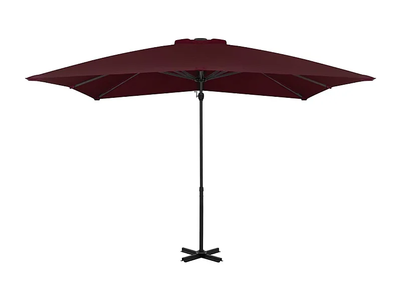 Liège  Parasol de jardin en porte-à-faux avec mât en aluminium