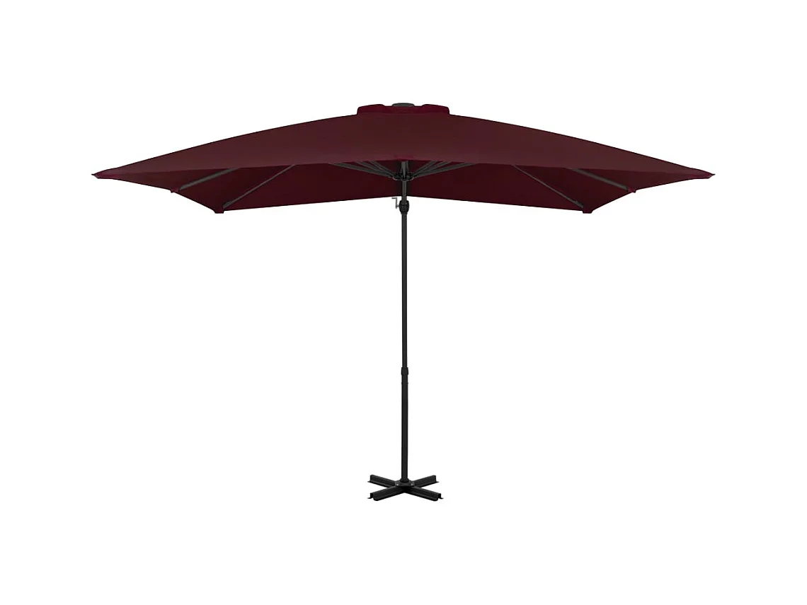 Liège  Parasol de jardin en porte-à-faux avec mât en aluminium