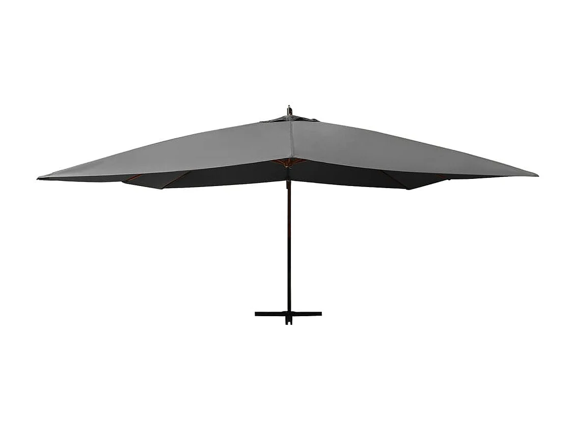 Tjerka  Zweefparasol met houten paal 400x300 cm antracietkleurig