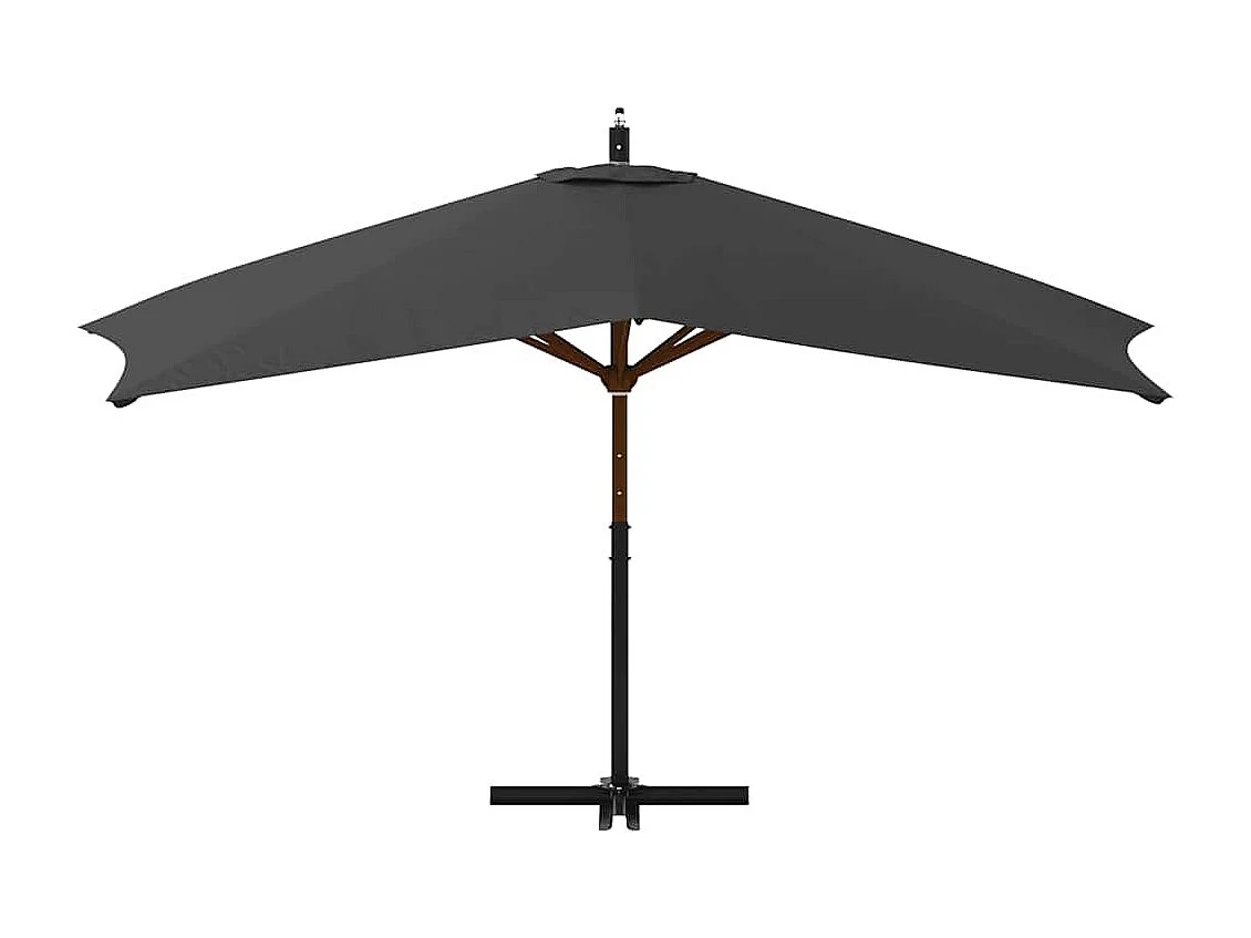 Tjerka  Zweefparasol met houten paal 400x300 cm antracietkleurig