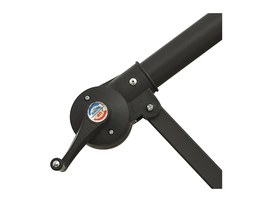 Carrickboy  Parasol de jardin en porte-à-faux et lumières LED mât en acier