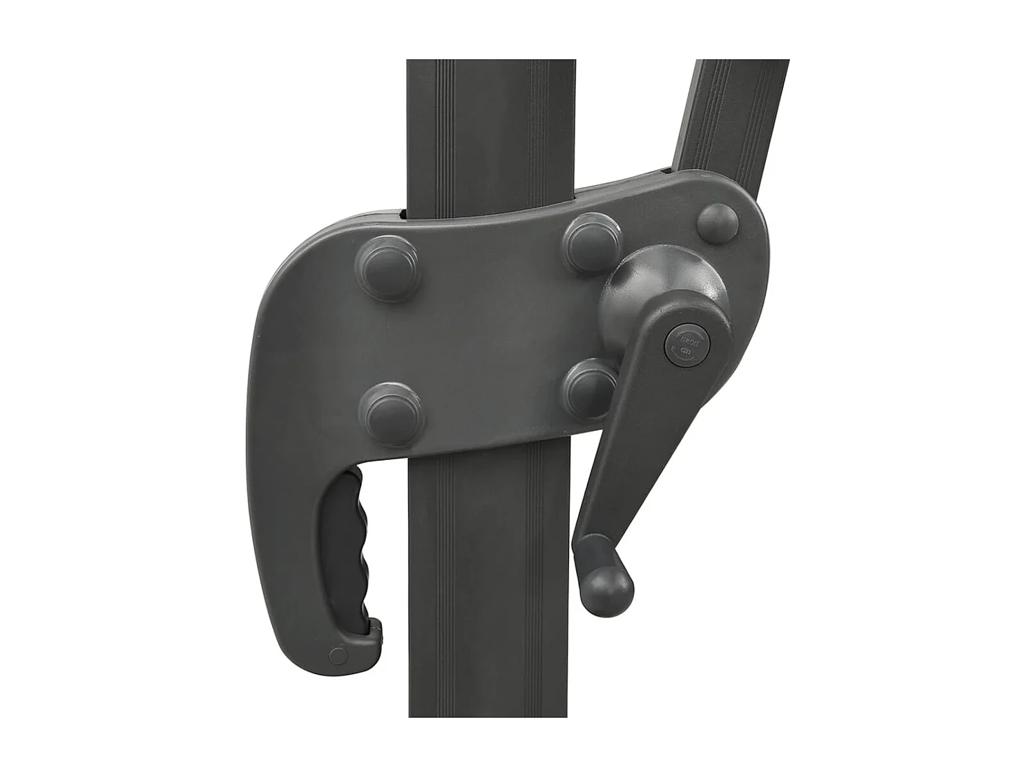 Filendra  Zweefparasol met paal en LED-verlichting 300 cm azuurblauw