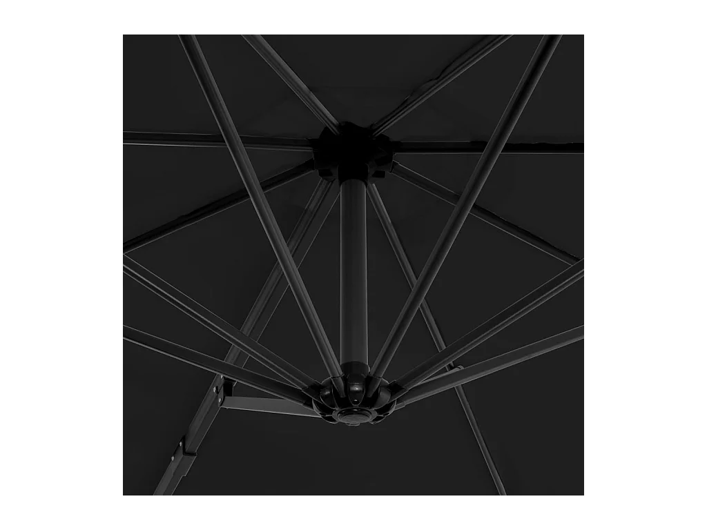 Liège  Parasol de jardin en porte-à-faux et poteau en aluminium