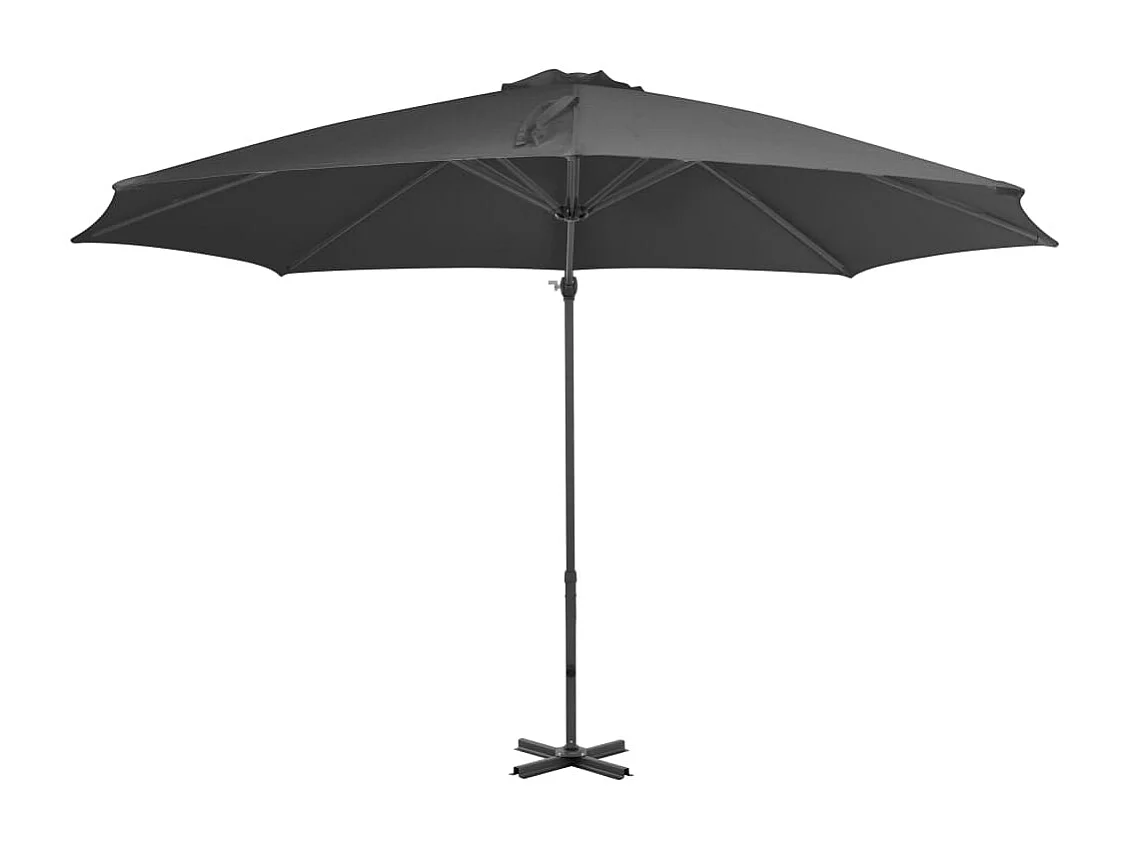 Liège  Sombrilla jardín voladiza palo de aluminio antracita 300 cm