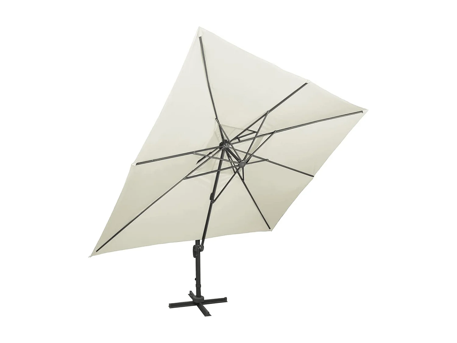 Zuienkerke  Zwevende parasol met dubbele bovenkant zand 400x300 cm