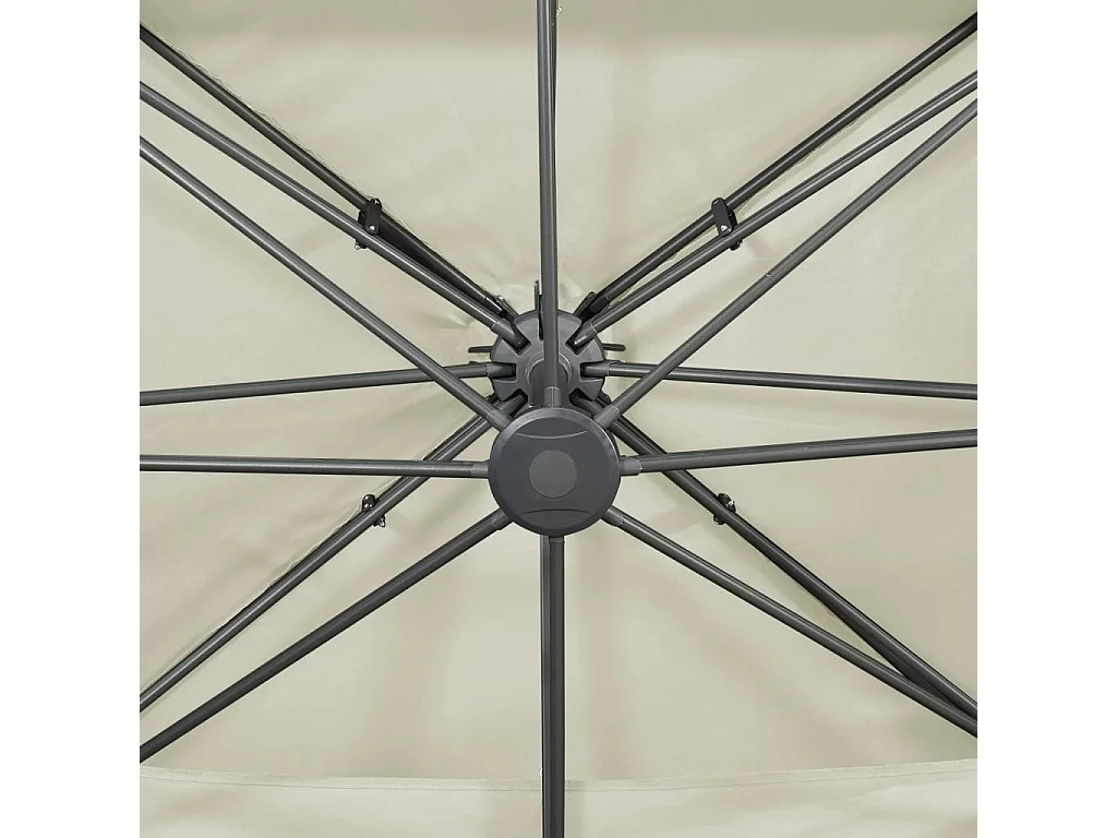 Zuienkerke  Zwevende parasol met dubbele bovenkant zand 400x300 cm