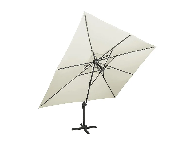 Zuienkerke  Zwevende parasol met dubbele bovenkant zand 400x300 cm