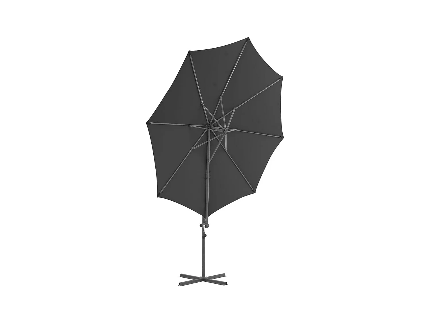 Forest Park  Parasol de jardin en porte-à-faux avec mât en acier anthracite