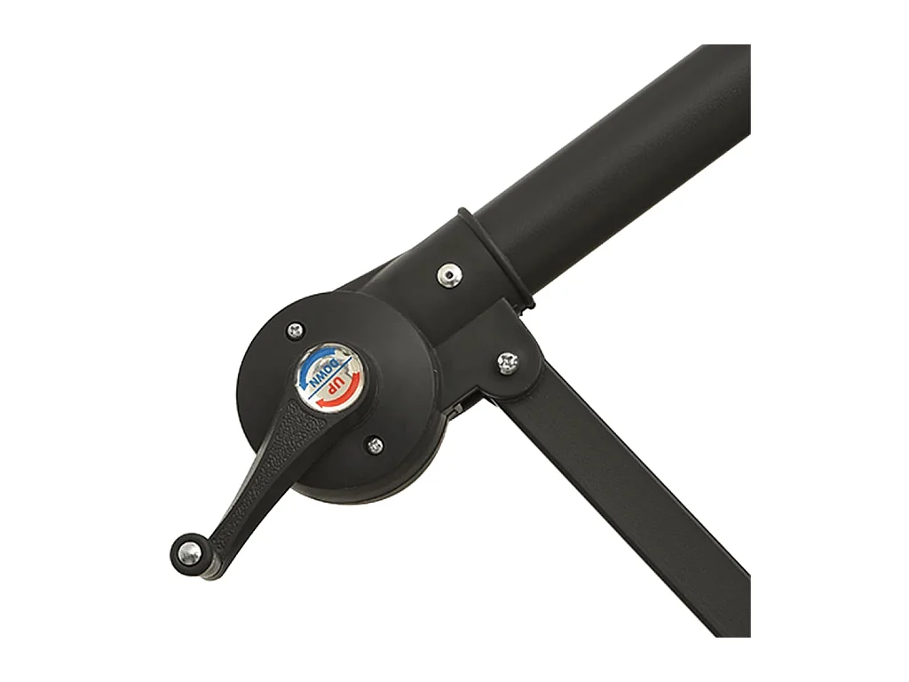 Jake Dean  Parasol de jardin en porte-à-faux avec mât en aluminium bleu