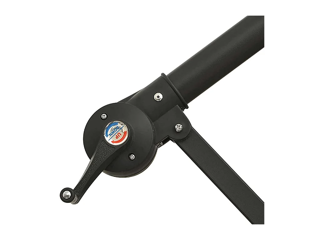 Jake Dean  Parasol de jardin en porte-à-faux avec mât en aluminium bleu