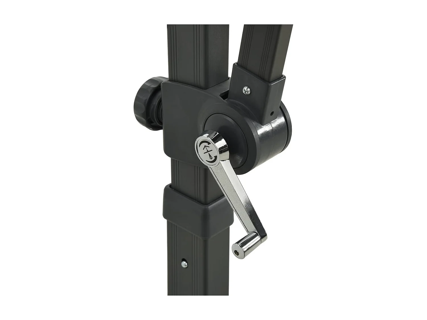 Fahriye  Zweefparasol met dubbel dak 250x250 cm bordeauxrood