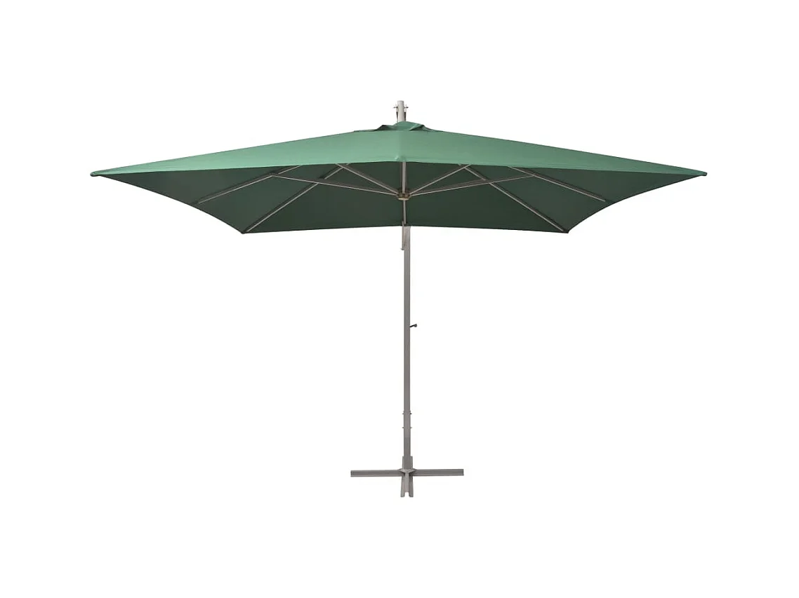 Sophie-Coraline-Rose  Parasol suspendu avec poteau en aluminium 300x300 cm vert