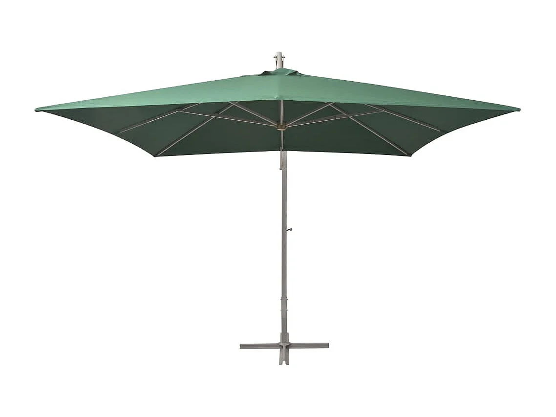 Sophie-Coraline-Rose  Parasol suspendu avec poteau en aluminium 300x300 cm vert