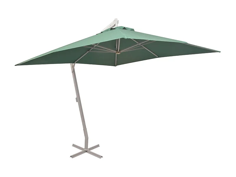 Sophie-Coraline-Rose  Zweefparasol met aluminium paal 300x300 cm groen