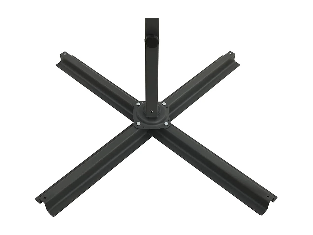 Remko  Zweefparasol met paal en LED-verlichting 300 cm zandkleurig