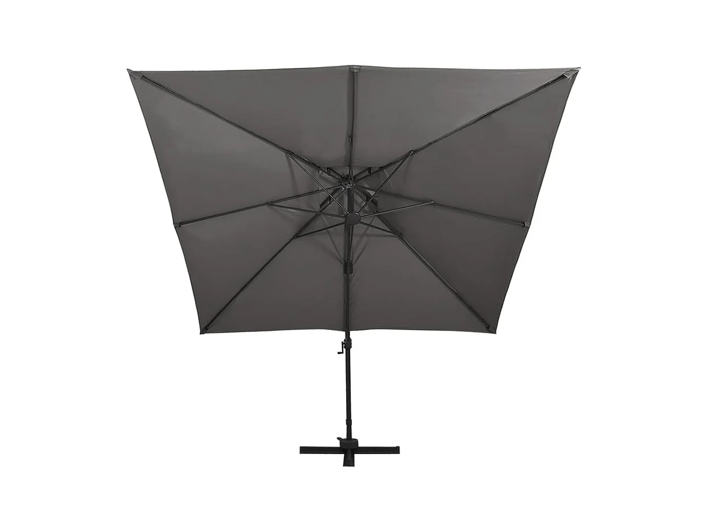 Zuienkerke  Parasol de jardin en porte-à-faux avec double toit anthracite