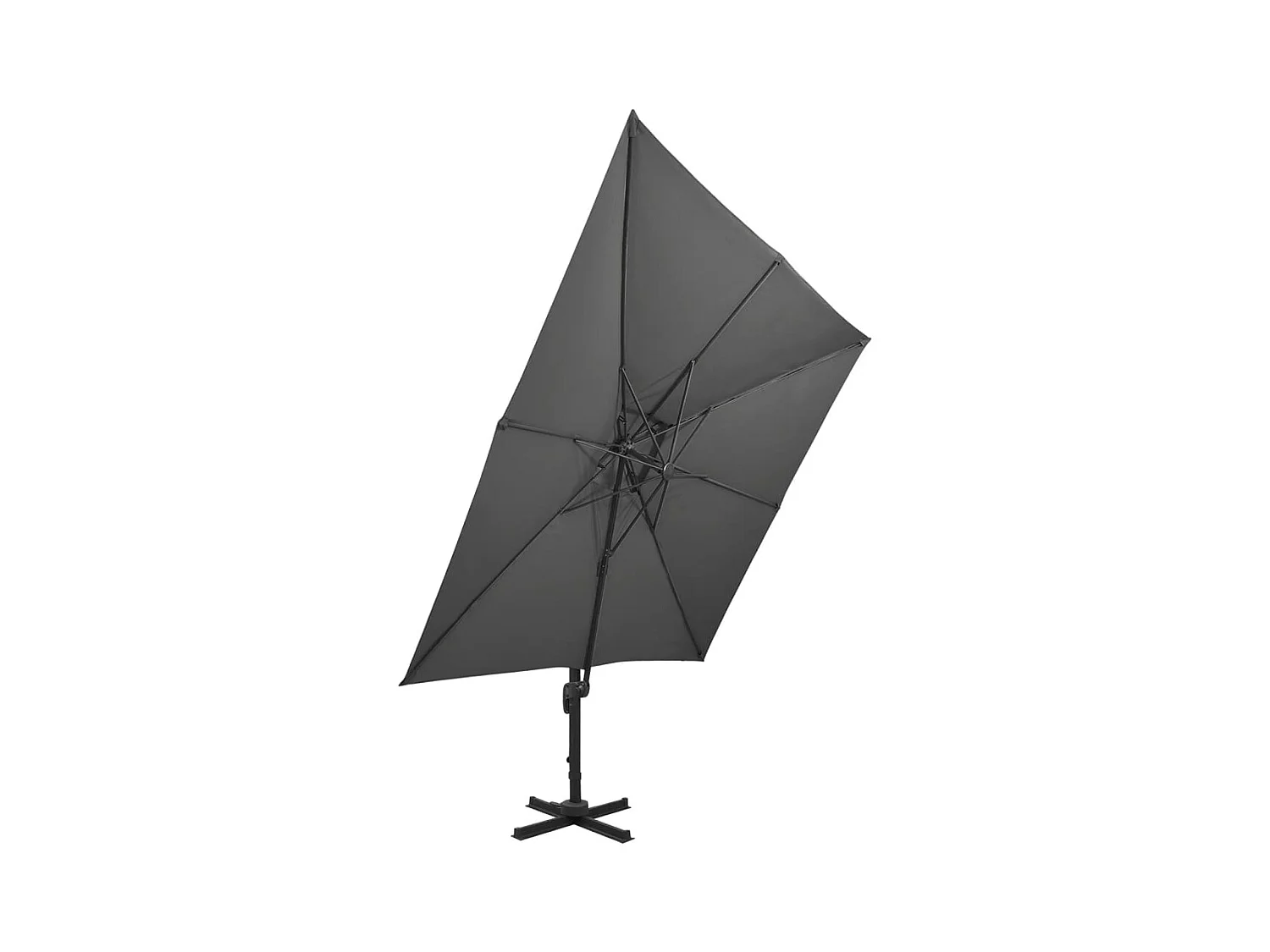 Zuienkerke  Parasol de jardin en porte-à-faux avec double toit anthracite