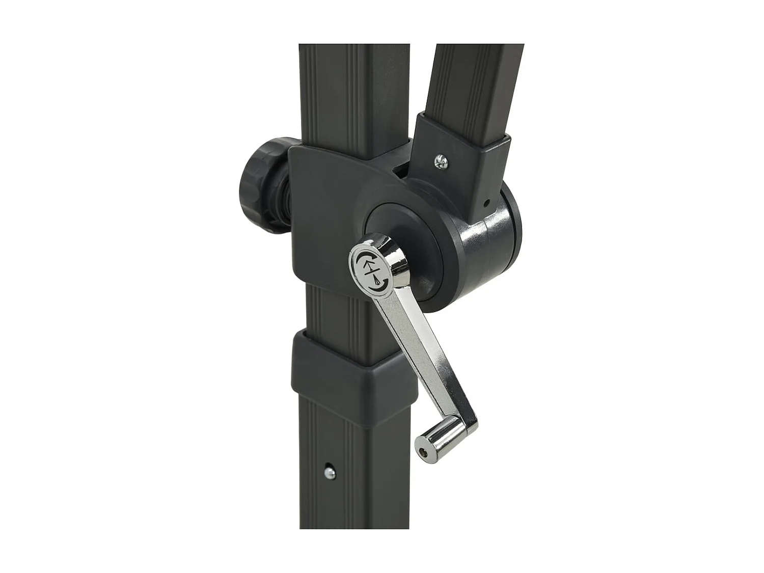 Fahriye  Parasol de jardin en porte-à-faux à double toit bleu azuré