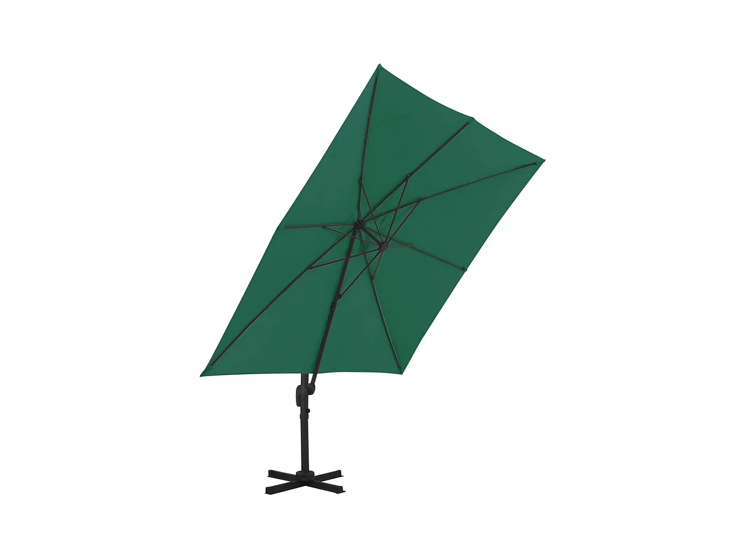 Church Point  Parasol de jardin en porte-à-faux et poteau en aluminium vert