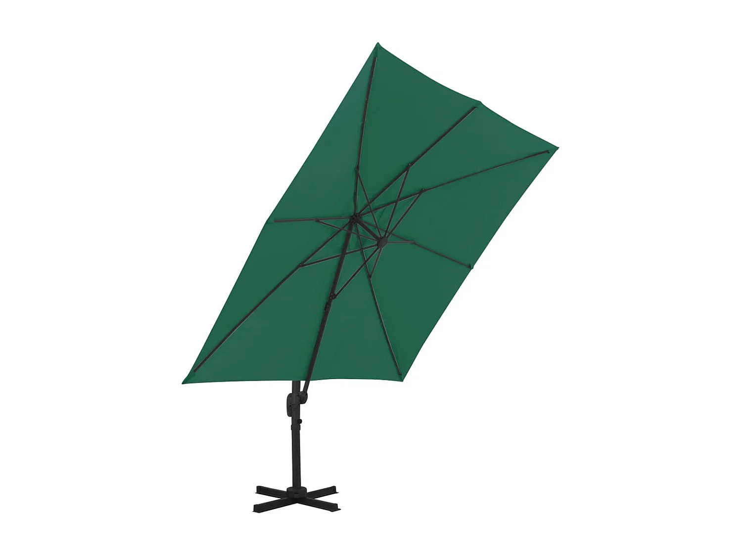 Church Point  Parasol de jardin en porte-à-faux et poteau en aluminium vert