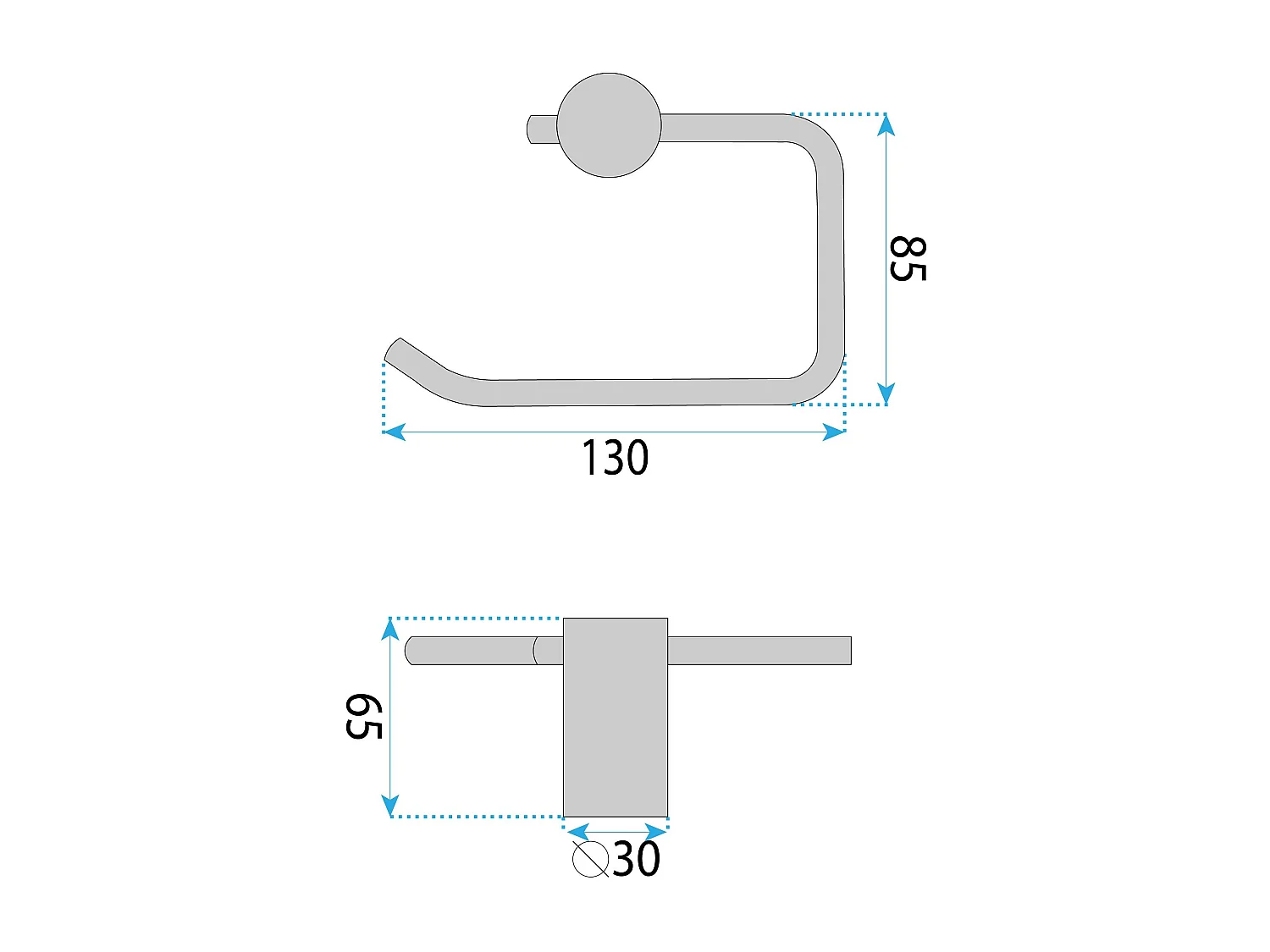 Porte Papier-Toilette Rea 9711 Prism Brush Copper