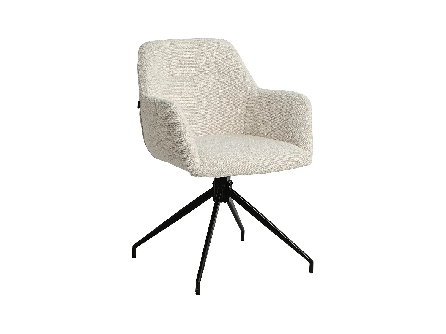 chaises avec accoudoirs - Tissu - Crème - Merlinda