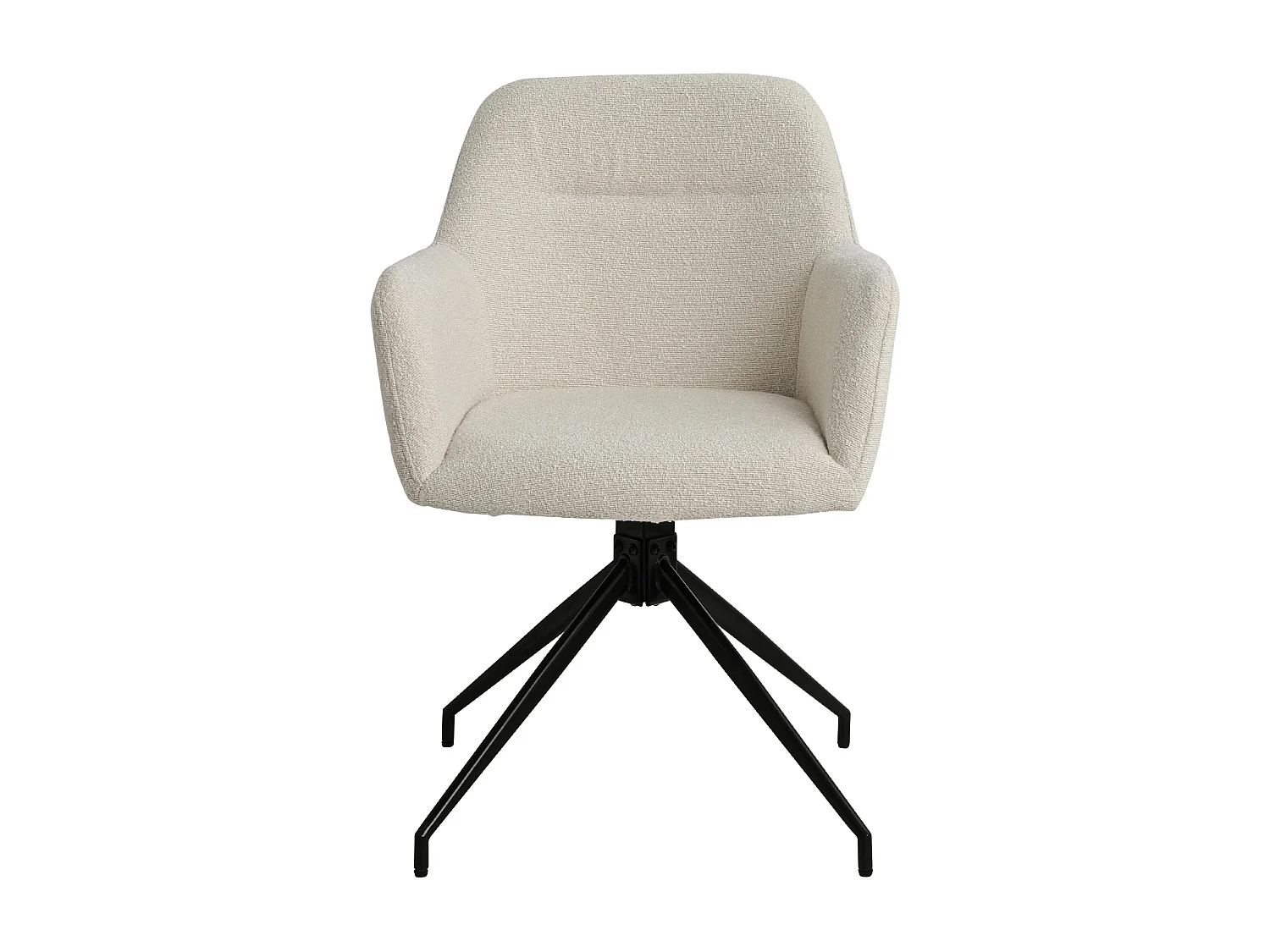 chaises avec accoudoirs - Tissu - Crème - Merlinda