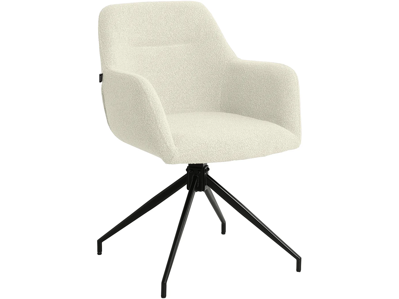 chaises avec accoudoirs - Tissu - Crème - Merlinda