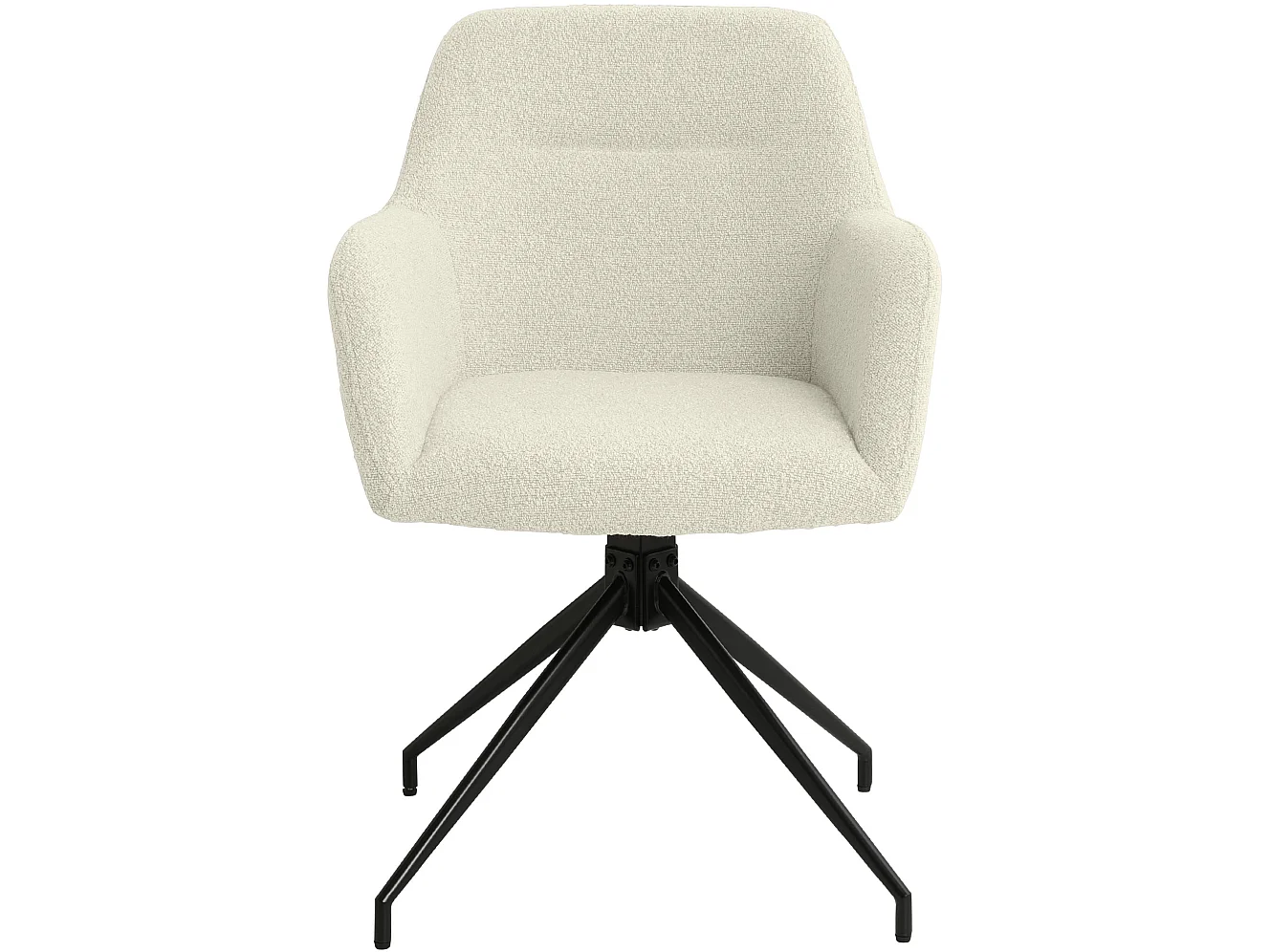 chaises avec accoudoirs - Tissu - Crème - Merlinda
