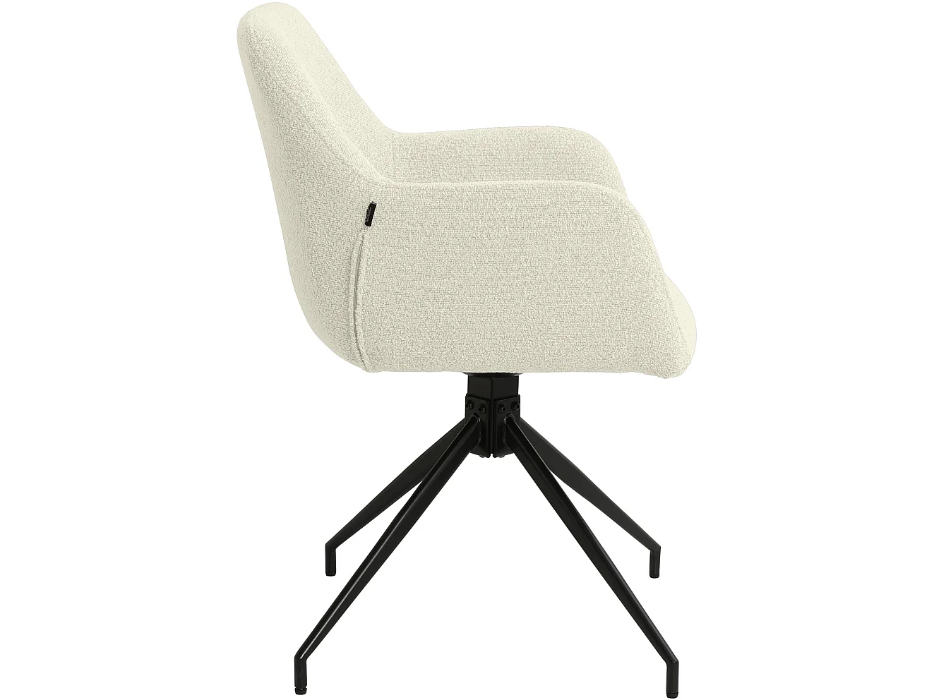 chaises avec accoudoirs - Tissu - Crème - Merlinda