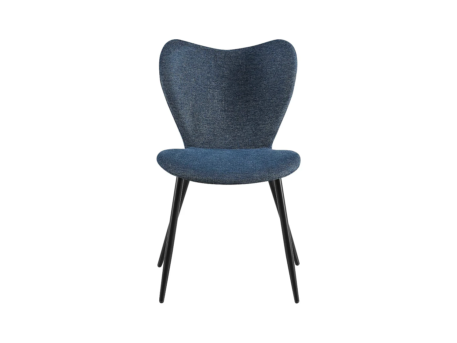 chaise salle à manger - Tissu - Bleu - Maika