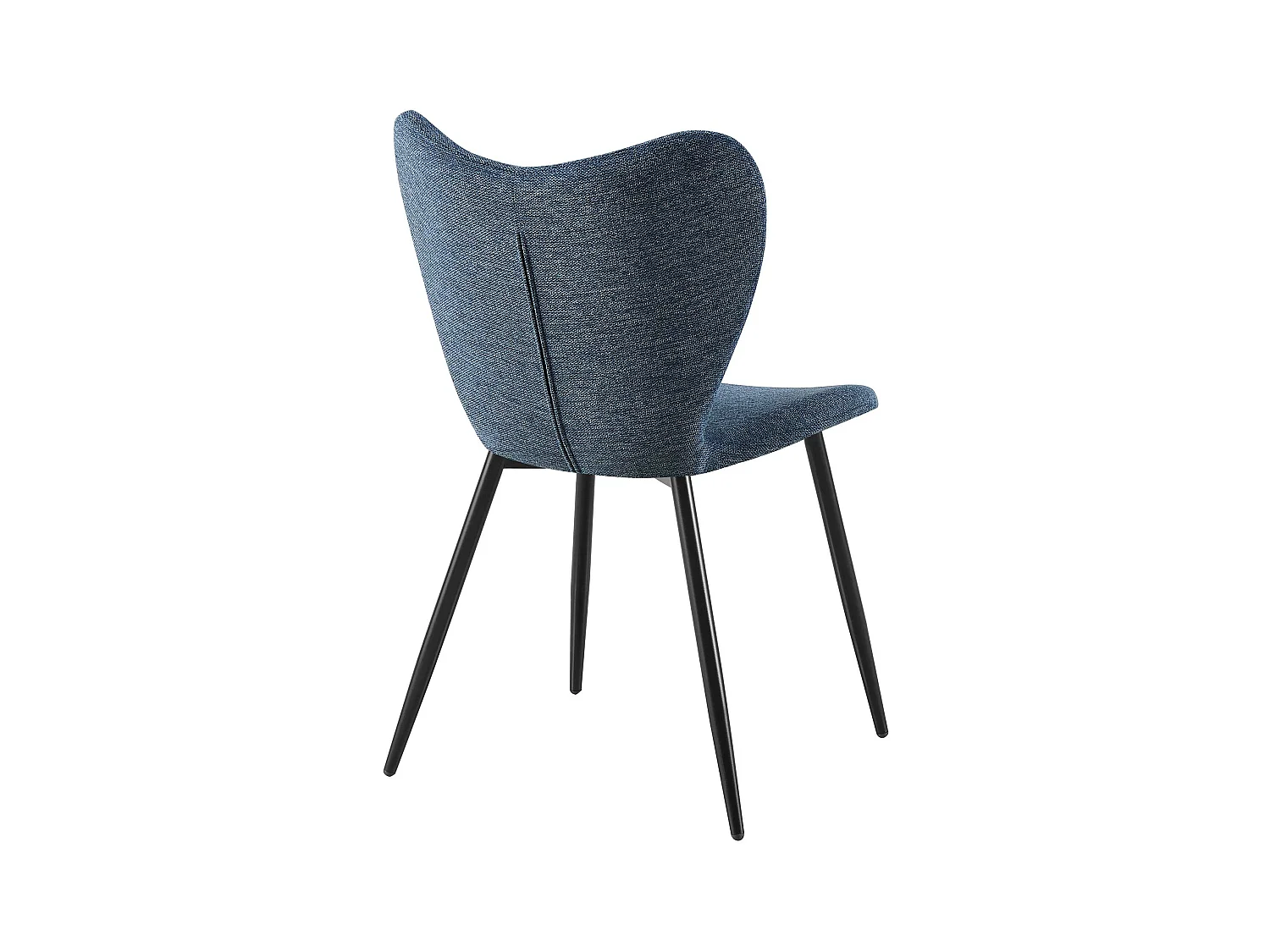 chaise salle à manger - Tissu - Bleu - Maika