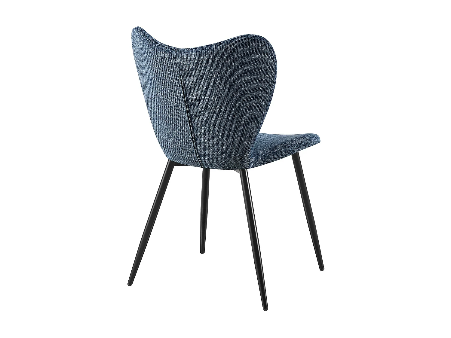 chaise salle à manger - Tissu - Bleu - Maika