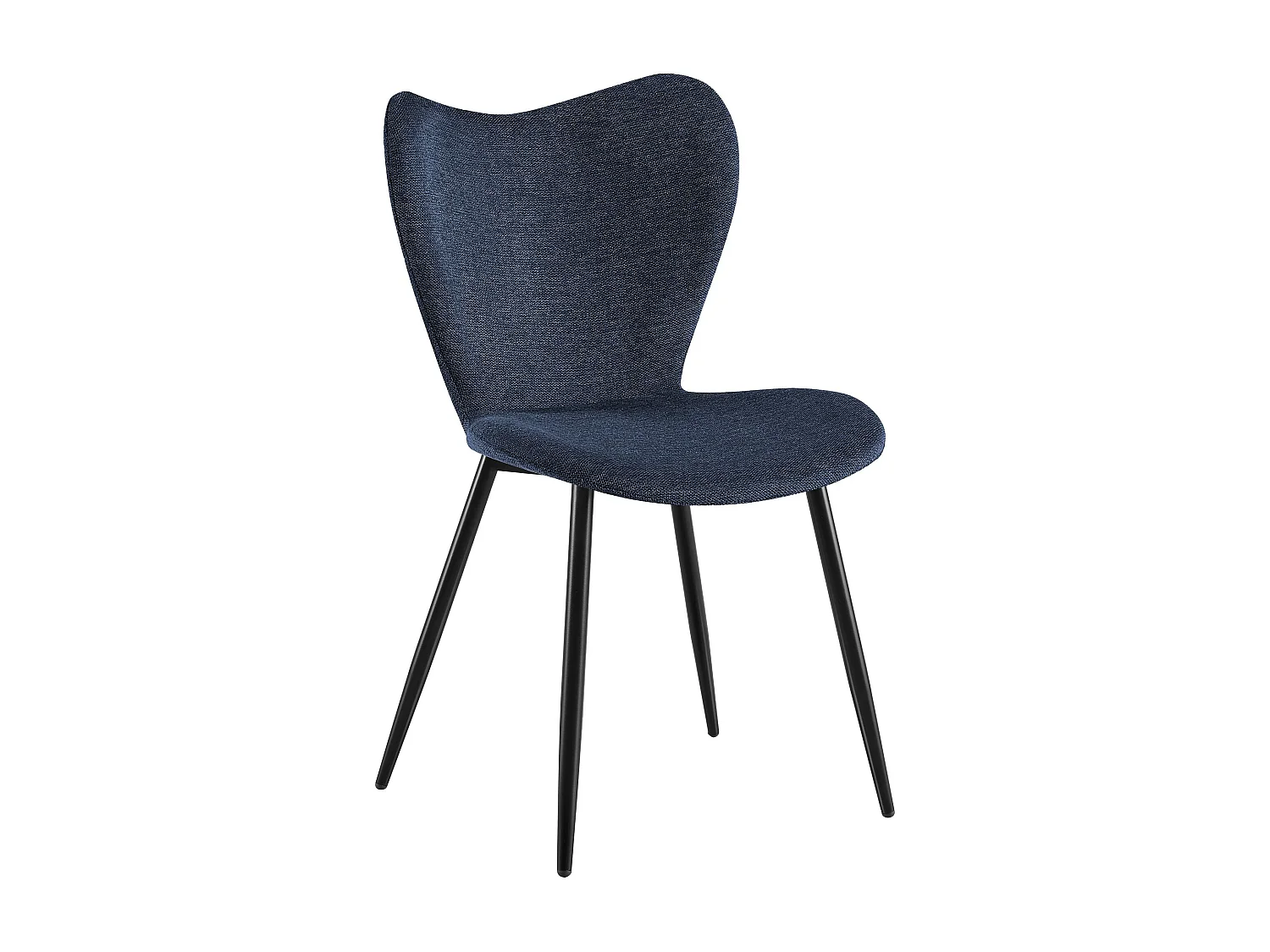 chaise salle à manger - Tissu - Bleu - Maika