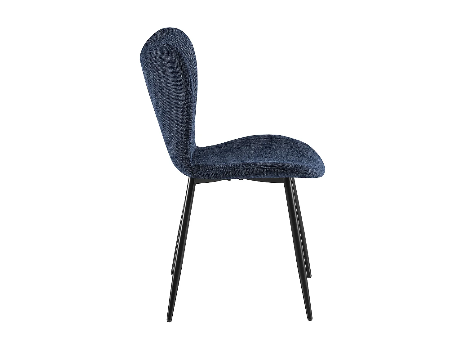 chaise salle à manger - Tissu - Bleu - Maika