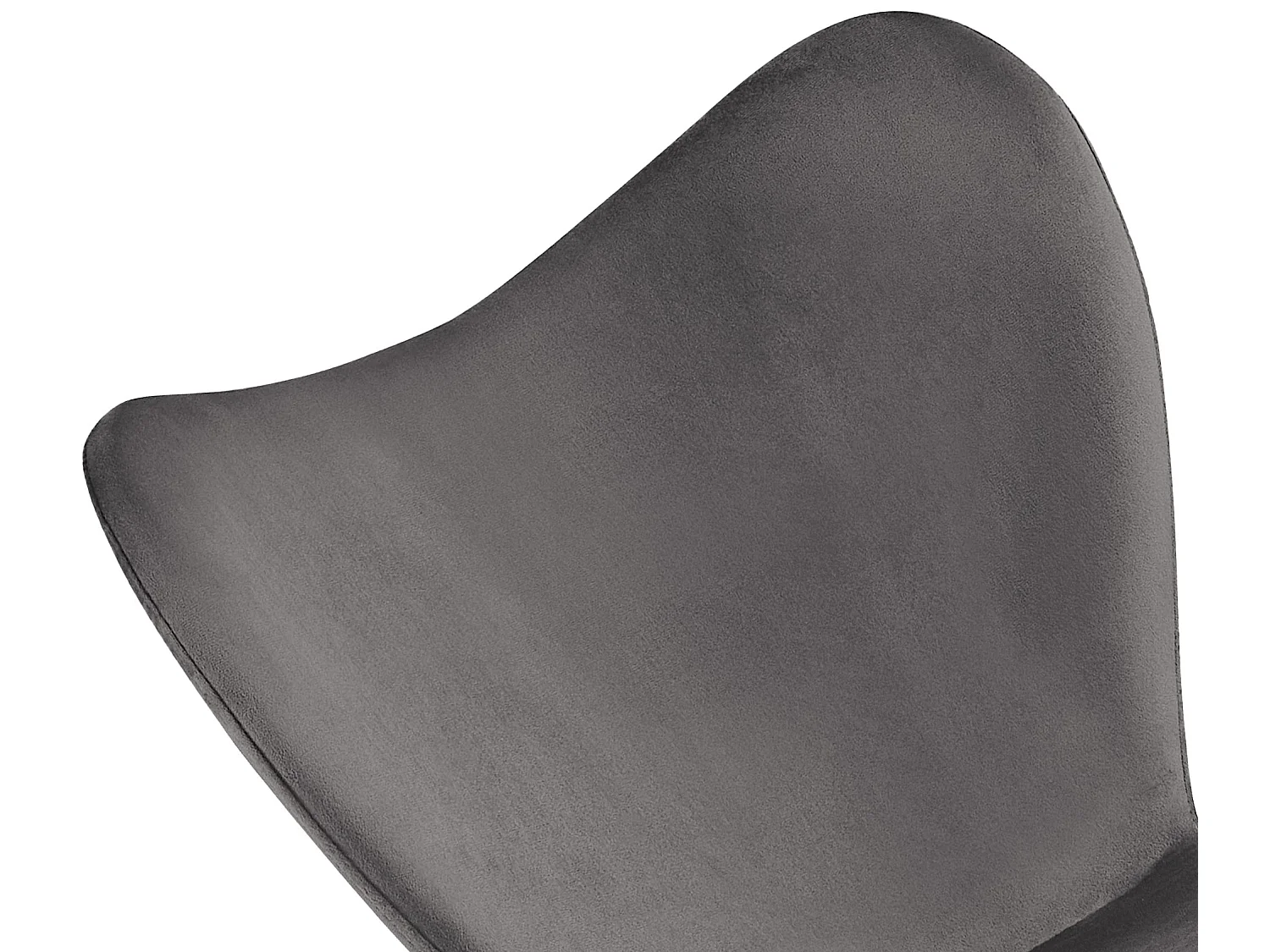 chaise salle à manger - Velours - Gris foncé - Maika