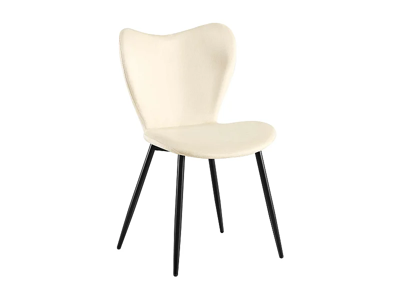 chaise salle à manger - Velours - Crème - Maika