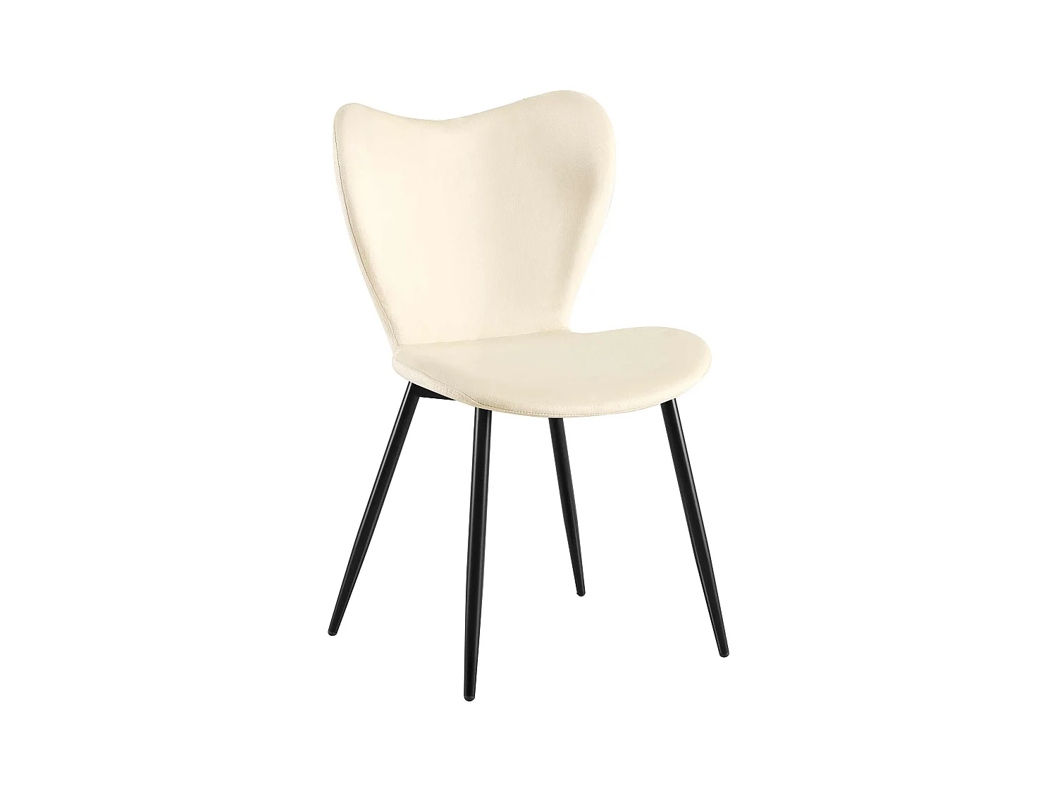 chaise salle à manger - Velours - Crème - Maika