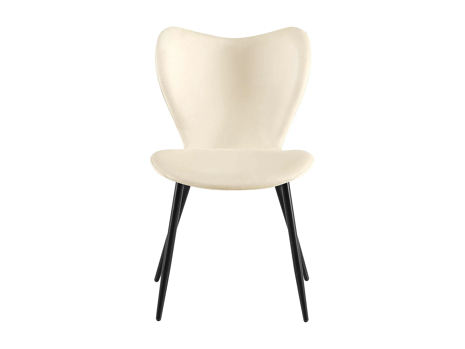 chaise salle à manger - Velours - Crème - Maika