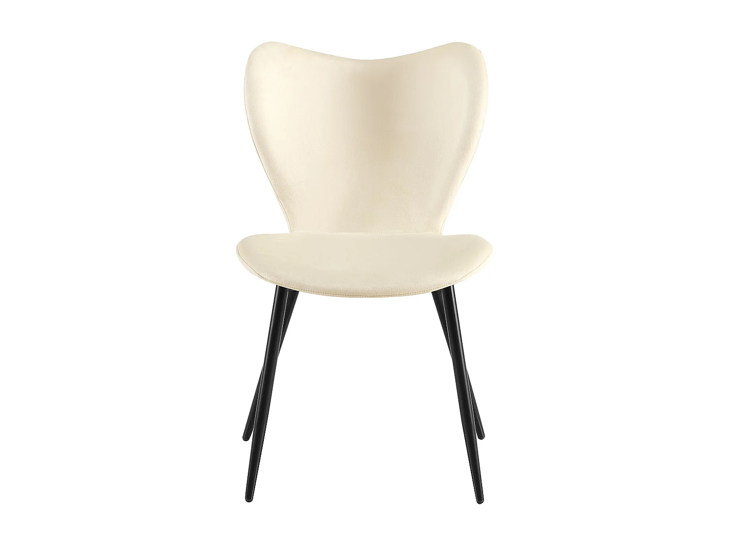 chaise salle à manger - Velours - Crème - Maika