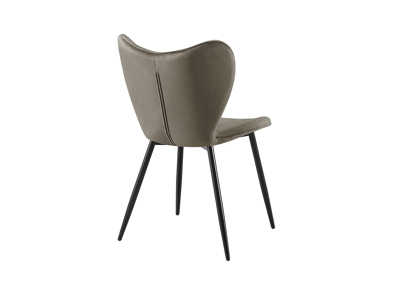 chaise salle à manger - Velours - Anthracite - Maika