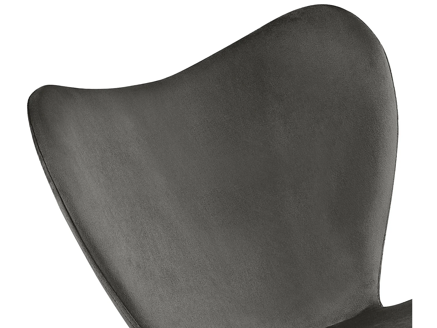 chaise salle à manger - Velours - Anthracite - Maika