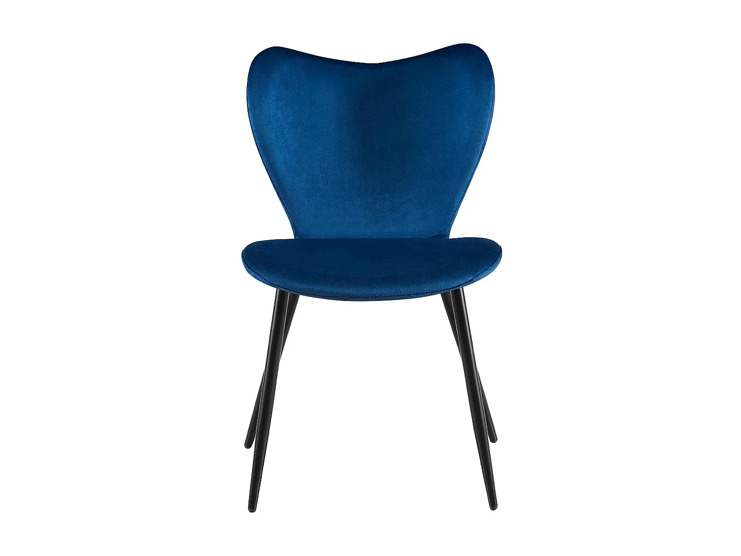 chaise salle à manger - Velours - Bleu foncé - Maika