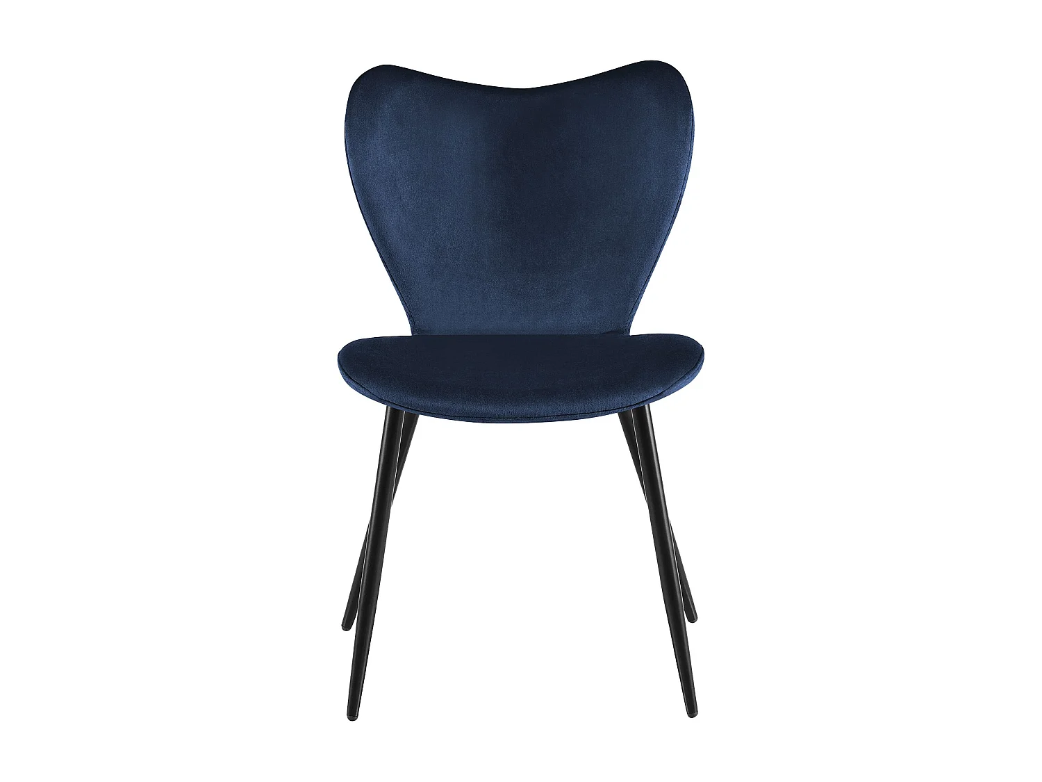 chaise salle à manger - Velours - Bleu foncé - Maika