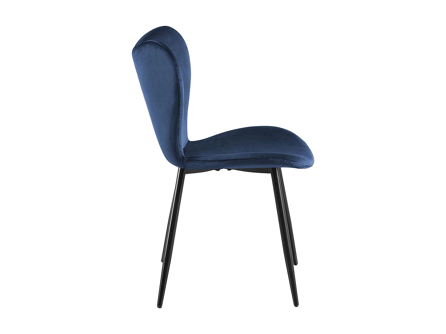 chaise salle à manger - Velours - Bleu foncé - Maika