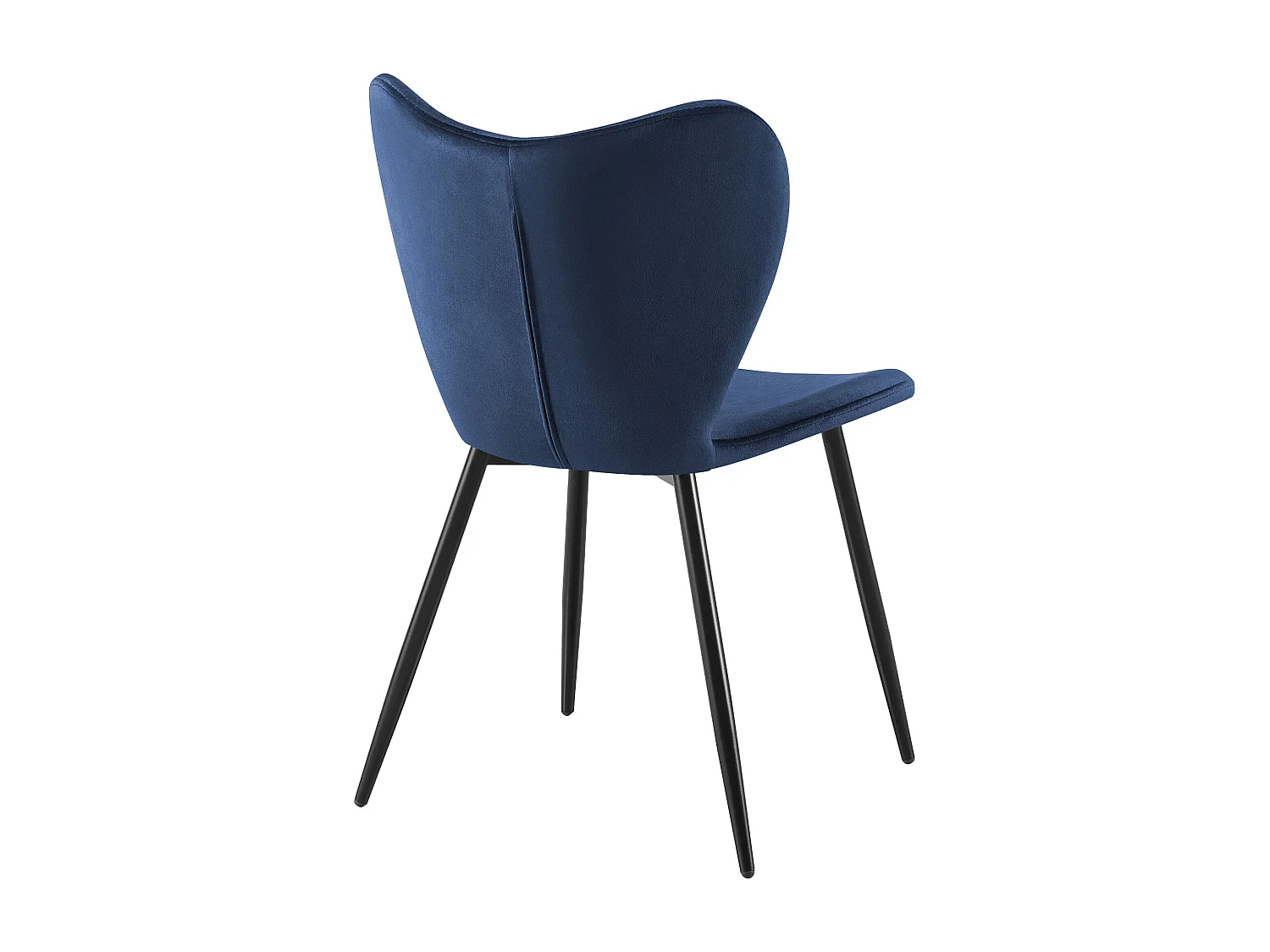 chaise salle à manger - Velours - Bleu foncé - Maika